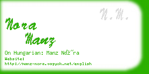 nora manz business card